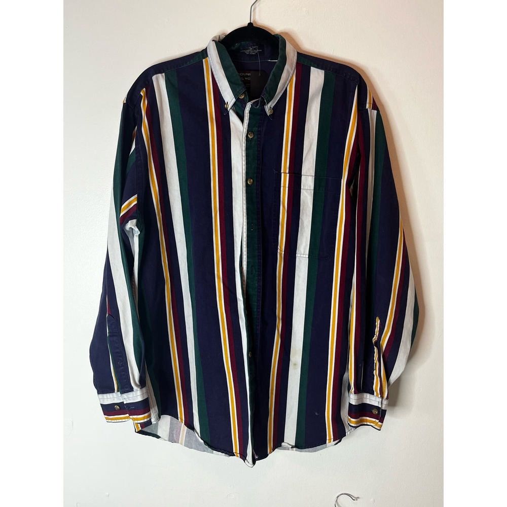 Roundtree And York Multicolored Button Down Polo